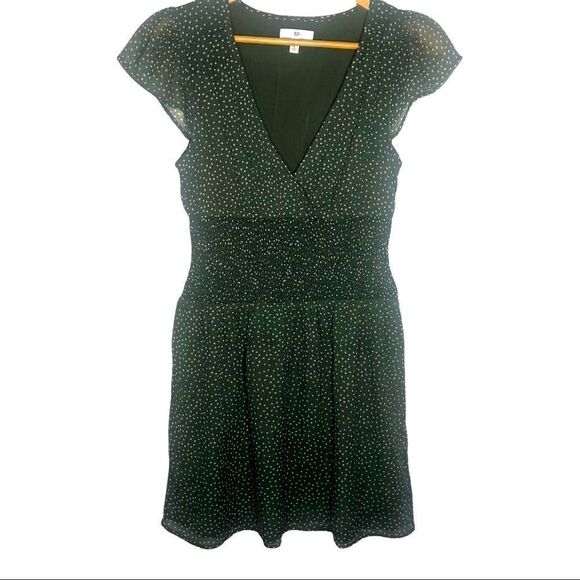 BP DRESS, GREEN / white polka dots size XS - Picture 1 of 5